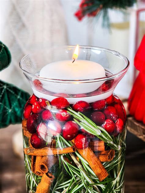 Diy Holiday Cranberry Candle Centerpiece Beautiful Eats Things