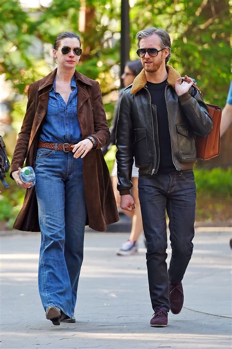 ANNE HATHAWAY and Adam Shulman Out and About in New York 05/23/2015 ...