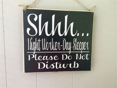 8x8 Shhh Day Sleeper Night Worker Please Do Not Disturb Nurse Etsy