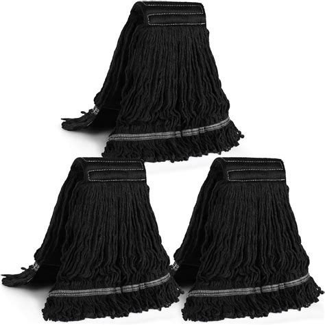 Esuphands 3 Pack Universal Corded Cotton Mop Head Heavy Duty