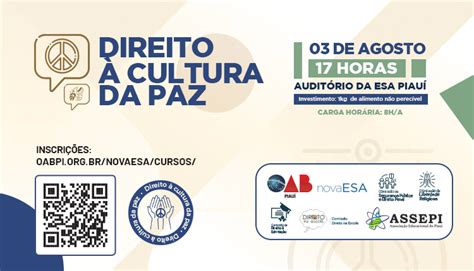 OAB PI e ESA PI promovem o I Ciclo de Debates sobre Direito à Cultura