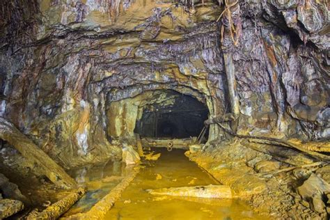 Old Abandoned Underground Gold Mine Tunnel Stock Photo Mishainik