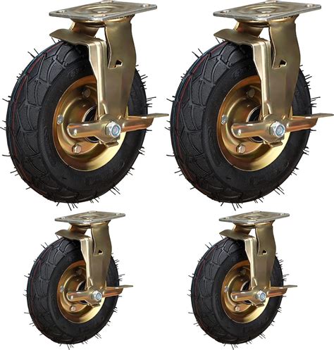 Amazon Wordfun In Rubber Caster Wheels With Brakes Set Of