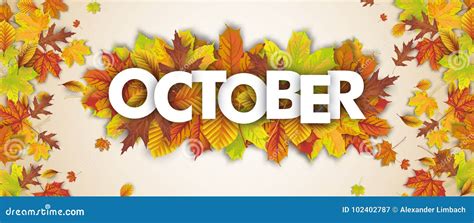 Autumn Foliage Fall Header October Stock Vector - Illustration of ...