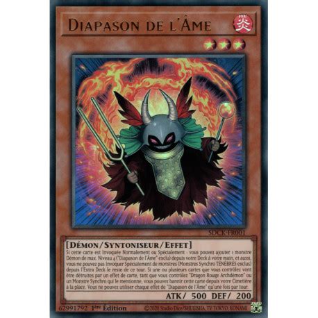 Diapason de l Âme UR Yu Gi Oh Deck de Structure Le Roi Cramoisi