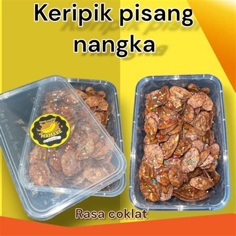 Jual Keripik Pisang Coklat Lumer Mamake Kemasan Kotak Isi Gram