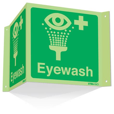 Xtra Glo Eye Wash Projecting D Sign Seton