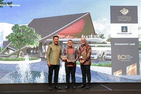 Paramount Land Raih Top 10 Developers Di Ajang BCI Asia Awards 2023