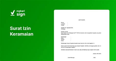 Panduan Surat Izin Keramaian 5 Contohnya