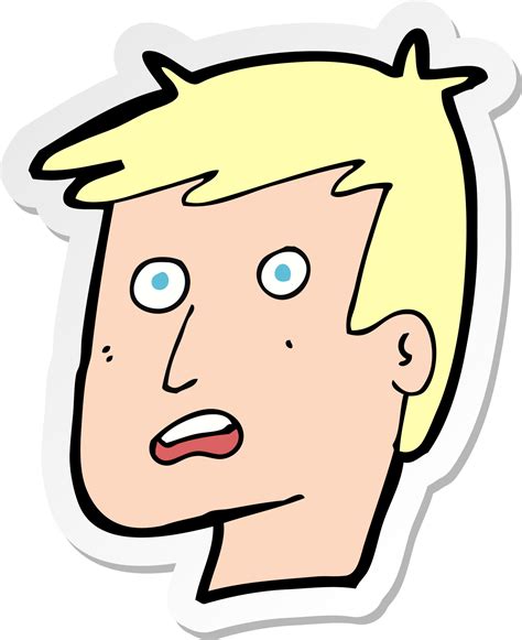 Sticker Of A Cartoon Unhappy Face Png