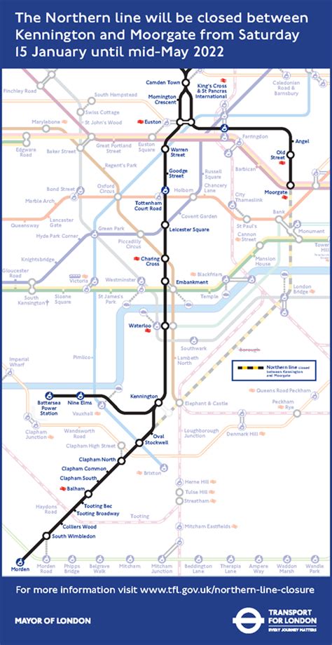 Tfl Image Northern Line Closure Closure Map