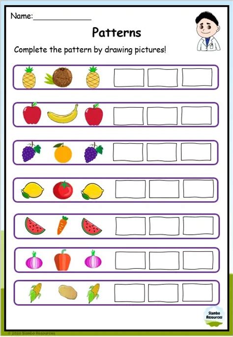 Grade 1 Pattern Worksheets Free Printables Math Worksheets