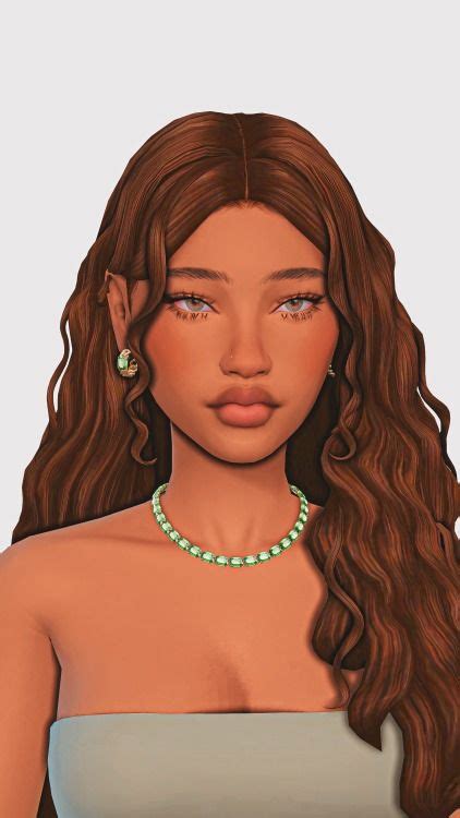 Curly Hair Maxis Match Edition Part In Sims Curly Hair Sims