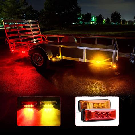 4x Amber Red 3led Side Marker Lights Rv Truck Trailer Clearance Light Waterproof Ebay