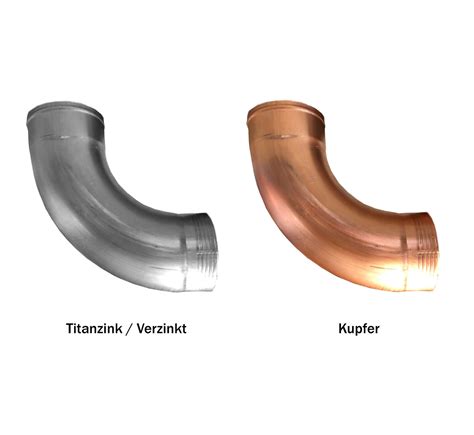 Fallrohrbogen Zink Kupfer Verzinkt Regenrohrbogen Ablaufbogen Dachrinne
