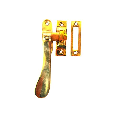 Flat Handle Window Casement Latch Set In Brass The Kings Bay