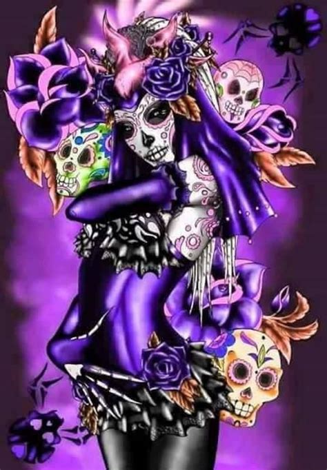 This Art Has It All Art Sexy 💀🐺🎉🎁🎉🎁🎉 Sugar Skull Artwork Sugar Skull Wallpaper Sugar Skull Art