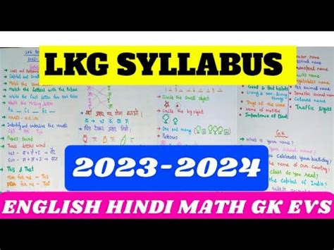 Lkg Syllabus Lkg Syllabus Junior Kg Syllabus Pp Syllabus Lkg