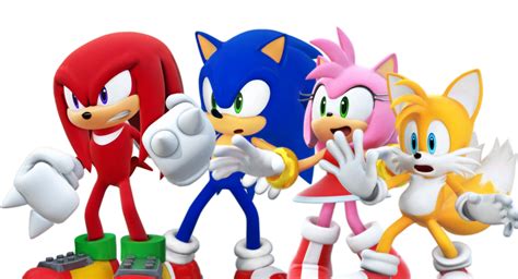 Knuckles protects Sonic, Amy, and Tails by Markendria2007 on DeviantArt