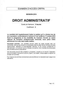 Droit Administratif Cap Barreau Pr Pa Crfpa