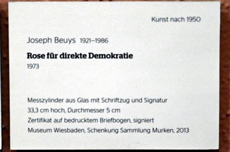 Rose F R Direkte Demokratie Joseph Beuys