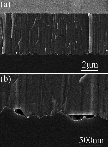 Cross Sectional Sem Images Of Gan Based Led Epitaxial Film Grown On