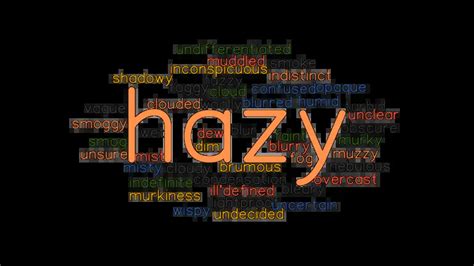 HAZY: Synonyms and Related Words. What is Another Word for HAZY? - GrammarTOP.com