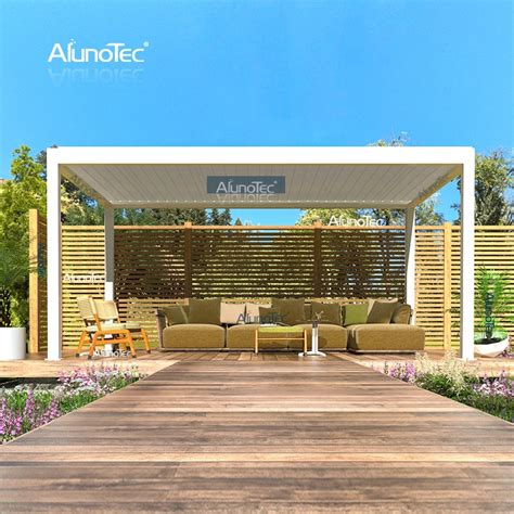 Alunotec Jard N Al Aire Libre Gazebo Motorizado Pergolas Louvre Moderno