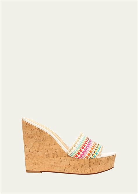 Veronica Beard Dali Multi Woven Cork Wedge Sandals ShopStyle