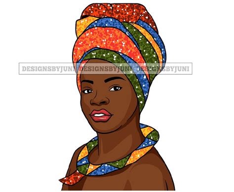 Afro Woman Turban Head Wrap Scarf Headscarf Nubian Queen Etsy