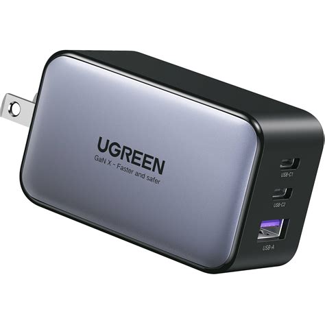 UGREEN Nexode 65W GaN II 3 Port USB Wall Charger Gray 10334