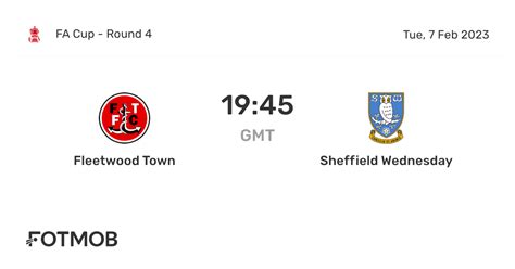 Fleetwood Town vs Sheffield Wednesday - live score, predicted lineups and H2H stats.