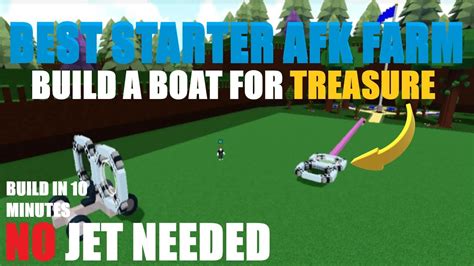 Best Starter Afk Farm No Jet Roblox Build A Boat For Treasure Youtube