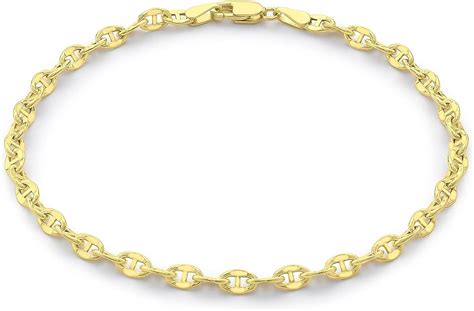 Carissima Gold Womens 9 Ct Yellow Gold Mariner Chain Bracelet Of 19 Cm75 Inch Uk