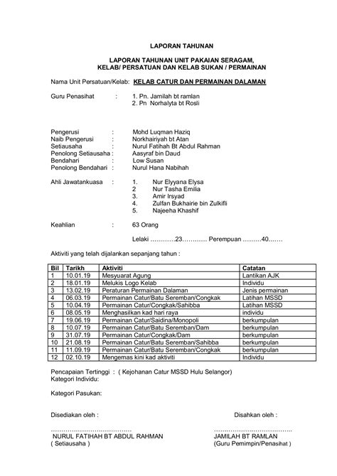 Contoh Laporan Aktiviti Tahunan Sekolah Olivesrbaldwin