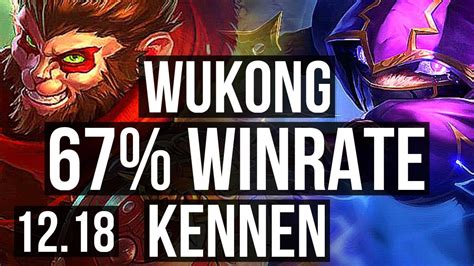 WUKONG Vs KENNEN TOP 67 Winrate 4 1 5 KR Diamond 12 18 YouTube