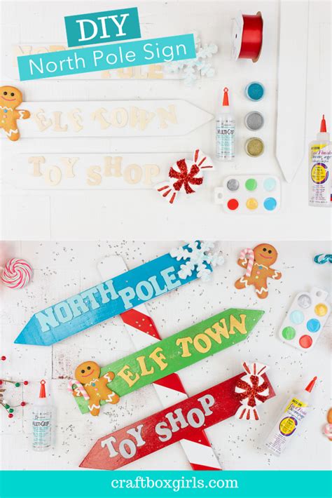 DIY North Pole Sign – Craft Box Girls