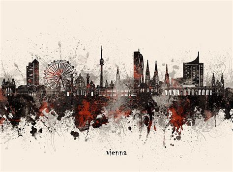 Vienna Skyline Artistic V Digital Art By Bekim M Fine Art America