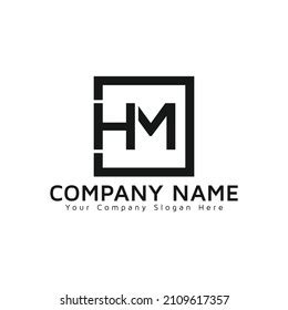 Hm Letter Logo Hm Logo Design Stock Vector (Royalty Free) 2109617357 ...