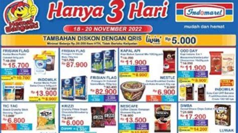 KATALOG Lengkap Promo JSM Indomaret 18 20 November 2022 Belanja Murah