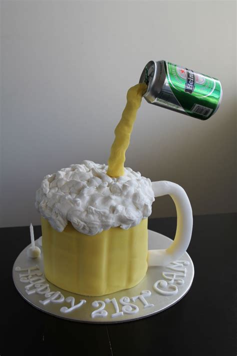 Pouring Beer Cake Beer Theme Cakes Pinterest