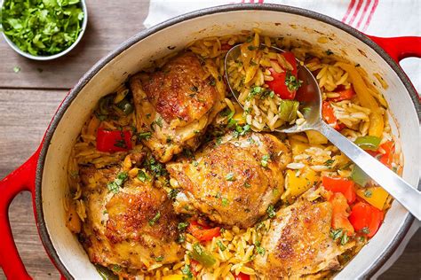 One Pot Chicken Fajita With Orzo Pasta Recipe Chicken Orzo Pasta