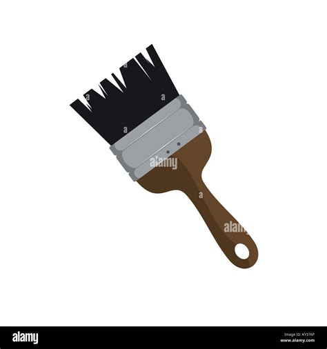 Simple Paintbrush Drawing Object Vector Illustration Graphic Design