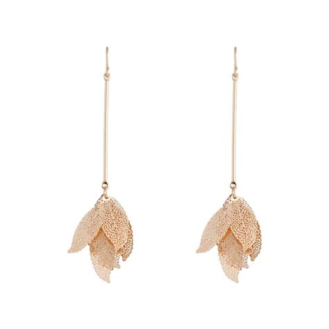 Gold Faux Leaf Cluster Drop Earring Lovisa Jewellery Australia