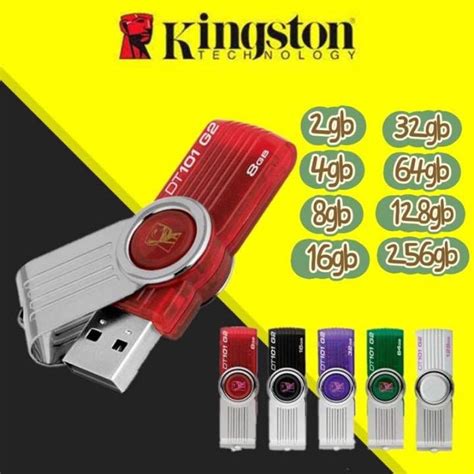 แฟลชไดร์ฟ 2gb 4gb 8gb 16gb 32gb 64gb 128gb 256gb Kingston Portable Metal Dt101 G2 Usb Flash