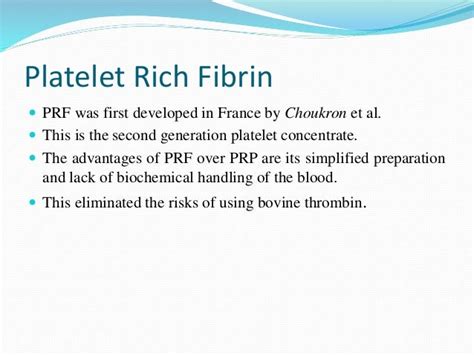 Platelet Rich Fibrin