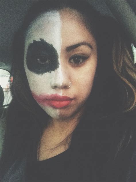 Half face for Halloween. Dark Knight's version of The Joker. | Halloween face makeup, Face ...