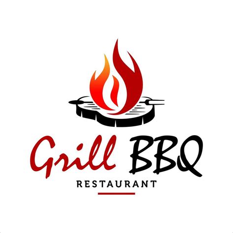 Hot Grill Logo Design Vector Template 7944556 Vector Art At Vecteezy