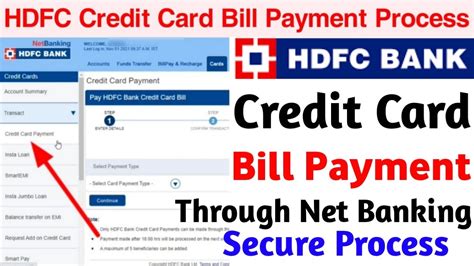 How To Pay Hdfc Credit Card Bill Online Through Net Banking Hdfc