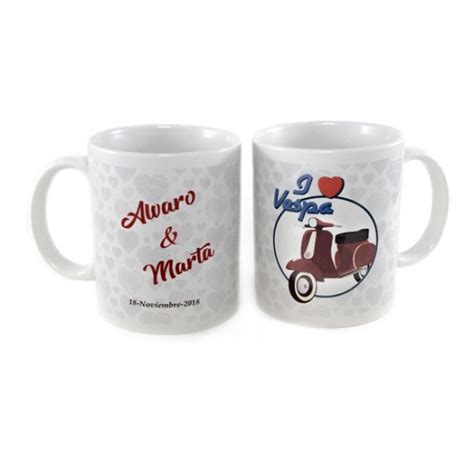 Detalle Boda Taza Vespa Personalizada Etiquetas De Recuerdo Gratis